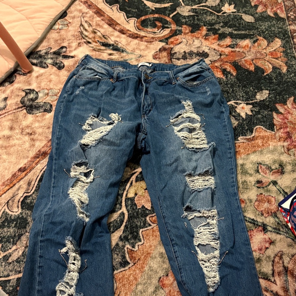 Distressed Blue Women's Jeans